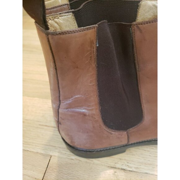 Polo Ralph Lauren Boots Chelsea Mens Brown Brogue Leather Italy 11 D - Picture 10 of 16